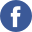 A blue and white icon of the facebook logo.